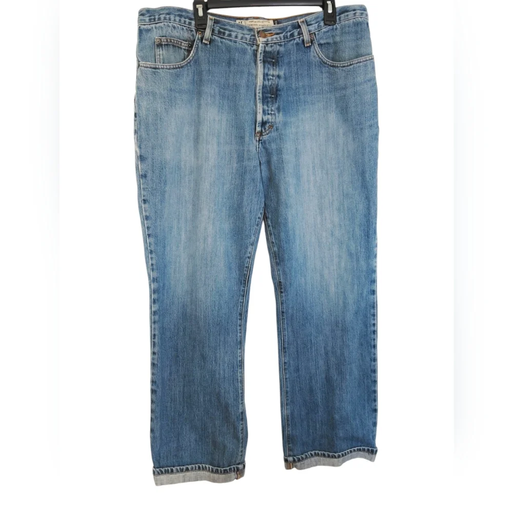 American Eagle Outfitters Button-Fly Denim Blue Jeans sz‎ 40